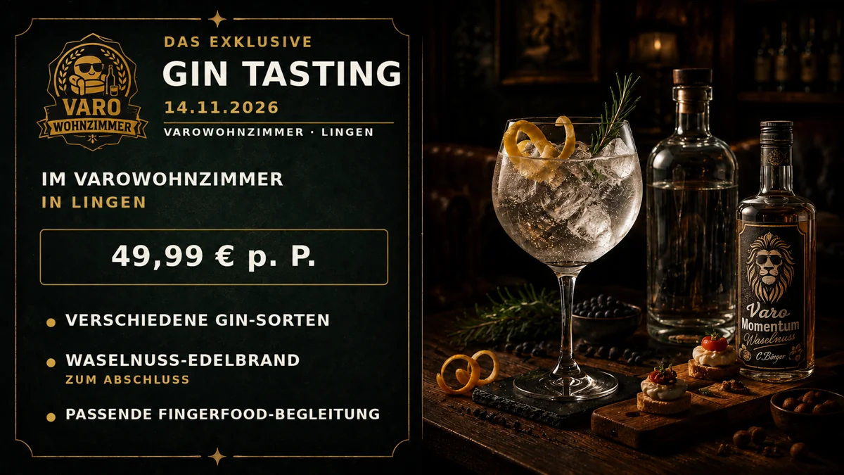 Premium Gin Tasting – das VarooriGINal – Veranstaltungsplakat