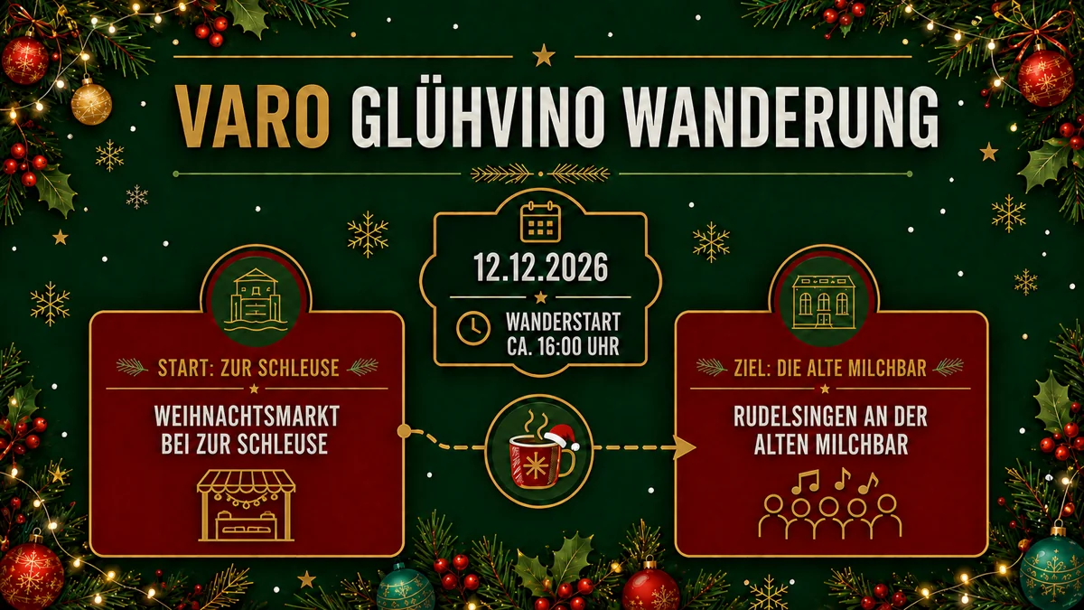 VARO-Glühweinwanderung – Rudelsingen – Veranstaltungsplakat