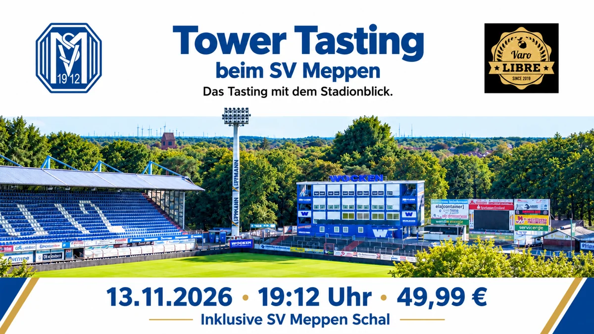 Tower Tasting beim SV Meppen – Veranstaltungsplakat